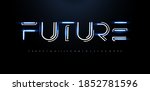 future style alphabet. line... | Shutterstock .eps vector #1852781596