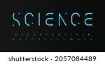 science font melt alphabet... | Shutterstock .eps vector #2057084489