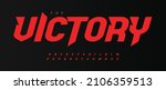 victory bold font  red italic... | Shutterstock .eps vector #2106359513