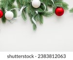 christmas decoration white background ladnscape
