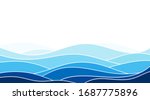 abstract ocean wave water layer ... | Shutterstock .eps vector #1687775896