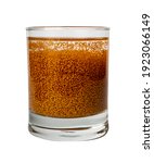 Small photo of hedge mustard seeds drink in Transparent glass. (khaak(e)shir)