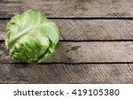 Whole Fresh Green Cabbage On...