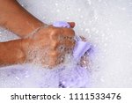 Woman's Hands Washing White...
