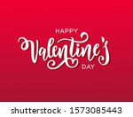 happy valentine's day text ... | Shutterstock .eps vector #1573085443