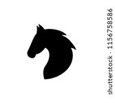 black head horse | Shutterstock .eps vector #1156758586