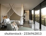 Small photo of The luxury in the wilderness in a safari lodge hotel room, with spacious interior and breathtaking open views of Kruger Park.