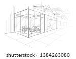 the workplace illustration.... | Shutterstock .eps vector #1384263080