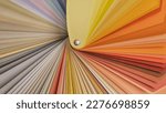 Small photo of Colour swatches book. Rainbow sample colors catalogue