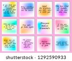 set of 12 vector quotes about... | Shutterstock .eps vector #1292590933