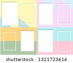 set of 10 empty frames on color ... | Shutterstock .eps vector #1321723616