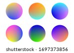 set of round vector gradient.... | Shutterstock .eps vector #1697373856