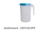 plastic pitcher isolated on white background.