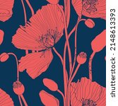 floral seamless pattern. flower ... | Shutterstock .eps vector #2148613393