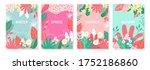 vector set floral background ... | Shutterstock .eps vector #1752186860