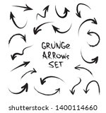grunge arrows on white... | Shutterstock .eps vector #1400114660
