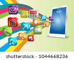 smartphone application internet ... | Shutterstock .eps vector #1044668236