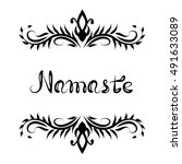 indian greeting banner namaste  ... | Shutterstock .eps vector #491633089