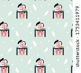seamless pattern with... | Shutterstock .eps vector #1753411979
