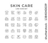 set line icons of skin care | Shutterstock .eps vector #1384040039
