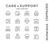 set line icons of care and... | Shutterstock .eps vector #1569961903