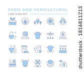 set color line icons of farming ... | Shutterstock . vector #1816811213