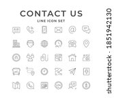 set line icons of contact us | Shutterstock .eps vector #1851942130