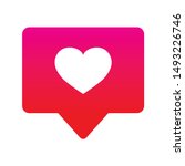 like heart icon isolated on... | Shutterstock .eps vector #1493226746