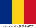 national flag of romania with... | Shutterstock .eps vector #1868364973