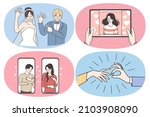 dating engagement and marriage... | Shutterstock .eps vector #2103908090