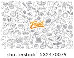 hand drawn set of healthy food... | Shutterstock .eps vector #532470079