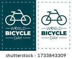 world bicycle day vector... | Shutterstock .eps vector #1733843309