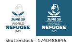 world refugee day vector... | Shutterstock .eps vector #1740488846