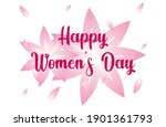 abstract pink floral greeting... | Shutterstock .eps vector #1901361793