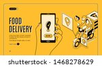 food delivery service isometric ... | Shutterstock .eps vector #1468278629