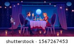 couple romantic date dinner ... | Shutterstock .eps vector #1567267453