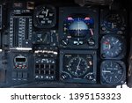 military helicopter cockpit panel close up