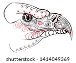 eagle head in the form of a... | Shutterstock . vector #1414049369