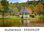 Small photo of Autumn view of Broyhill Park and Mayview Lake in downtown Blowing Rock, North Carolina.