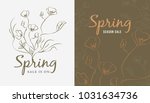 beautiful spring vector sale... | Shutterstock .eps vector #1031634736