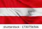 Austria flag is waving 3D animation. Austria flag waving in the wind. National flag of Austria, 3d rendering 