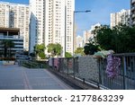 Small photo of Hong Kong, China - July 10 2022: Ap Lei Chau Estate is a public housing estate in Ap Lei Chau, Hong Kong Island, Hong Kong. It is the first public housing estate in Ap Lei Chau.