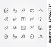 thin line icons set of fitness  ... | Shutterstock .eps vector #1290227719