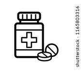 bottle pills  capsule  tablet... | Shutterstock .eps vector #1165803316