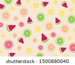 seamless cute tropical mix... | Shutterstock .eps vector #1500880040
