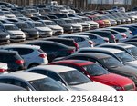 Cars in a row. used car sales.