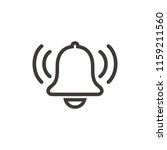 ringing bell  alarm icon | Shutterstock .eps vector #1159211560