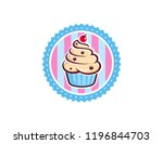 cup cake logo template | Shutterstock .eps vector #1196844703