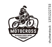 motocross logo template | Shutterstock .eps vector #1351222733