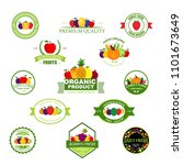 organic farming products vector ... | Shutterstock .eps vector #1101673649